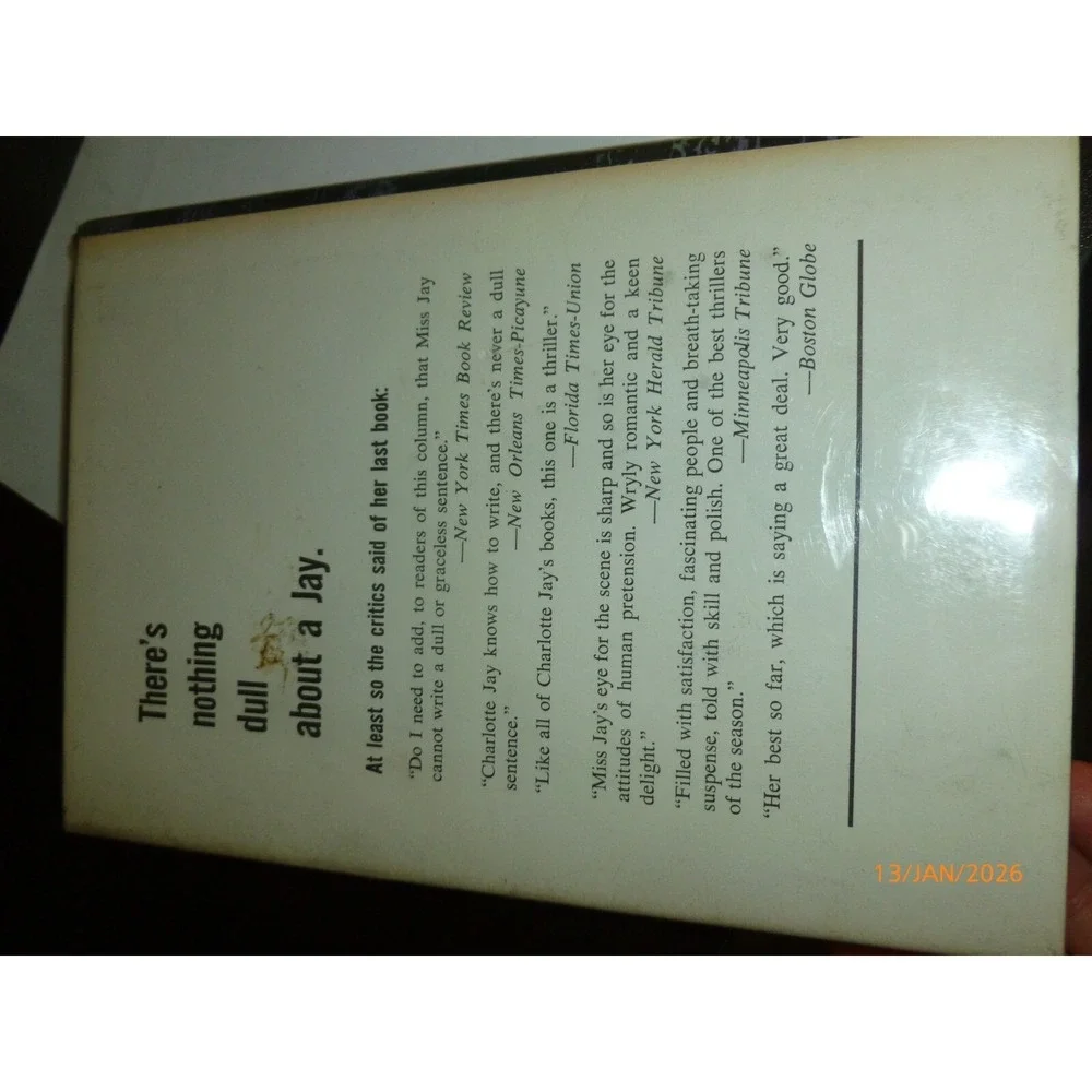 A Hank of Hair Charlotte Jay 1964 Harper Row‎ Hardcover First Edition Mystery